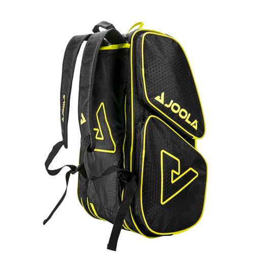 JOOLA Tour Elite Pro Pickleball Bag – Backpack & Duffle Bag for Paddles & Pickleball Accessories – Thermal Insulated Pockets Hold 4+ Paddles - Includes Fence Hook Black/Yellow - Image 2
