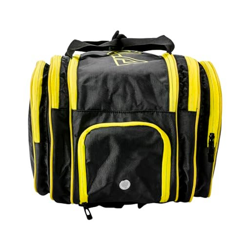 JOOLA Tour Elite Pro Pickleball Bag – Backpack & Duffle Bag for Paddles & Pickleball Accessories – Thermal Insulated Pockets Hold 4+ Paddles - Includes Fence Hook Black/Yellow - Image 3