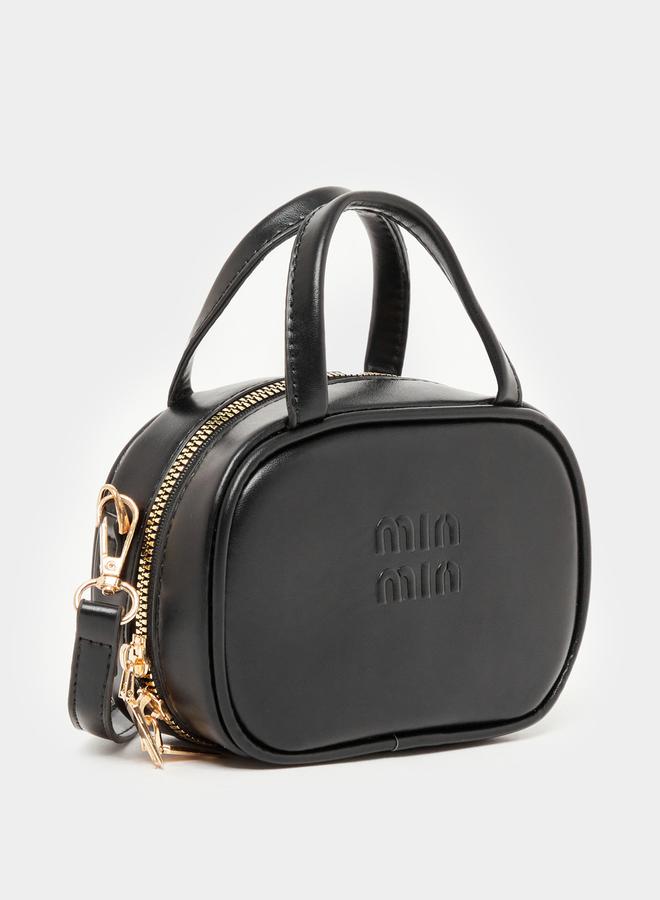 Styli Embossed Detail Handbag with Zip Around Closure - Image 1