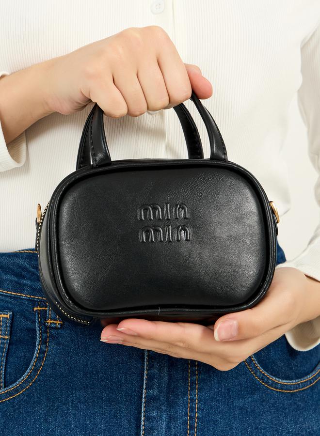 Styli Embossed Detail Handbag with Zip Around Closure - Image 2