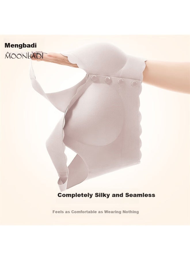 Moonbadi Maternity Bra Plus Size Front Closure Vest Style Comfortable Seamless High Elastic Wireless Bra For Middle-aged And Elderly Women - Image 4