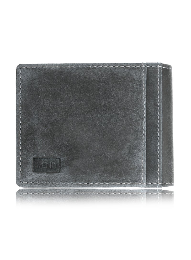 FEND Fend Genuine Leather Men's Wallet with RFID Protection Grey  - Image 1