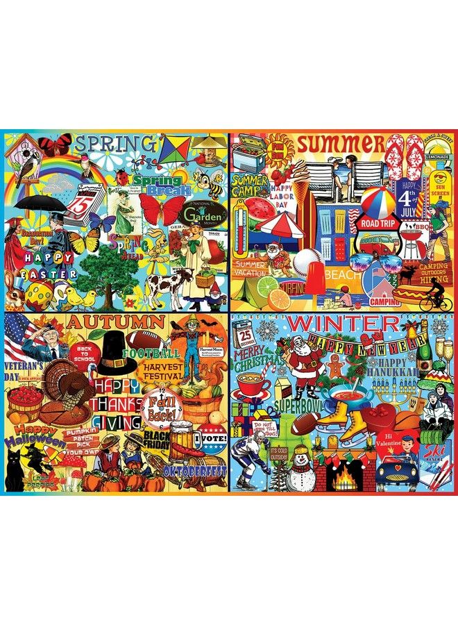 WHITE MOUNTAIN Puzzles Seasons Calendar 1000 Piece Puzzle - Image 1