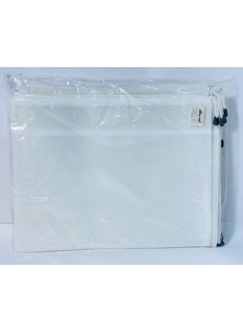 Zipper folder and transparent folder net, fabric on plastic, collects all your papers, for B4 paper in colors. Bag: 12 pieces - Image 4
