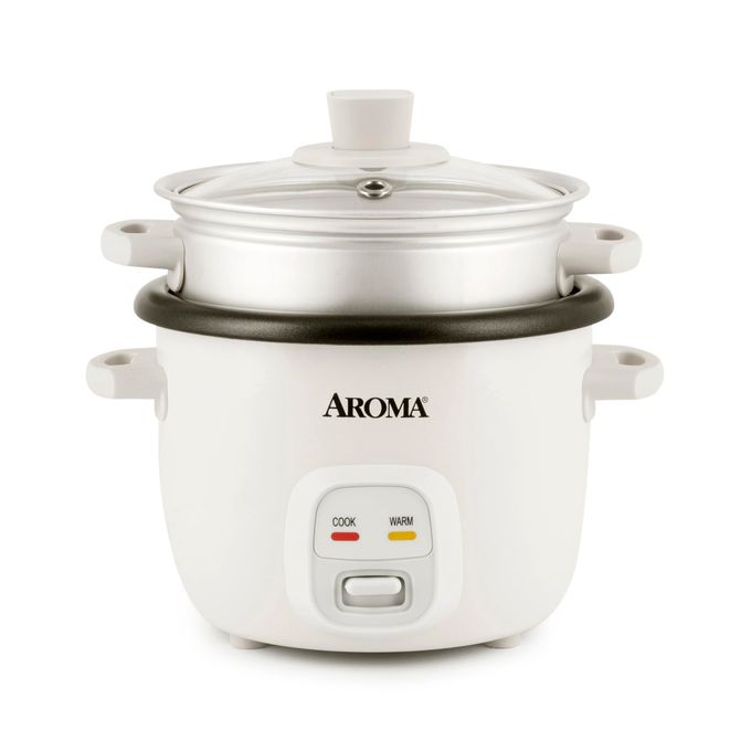 RICE COOKER 2CUP UNCOOKED 4CUP COOKED STEAMER GRAIN COOKER SOUP MAKER OATMEAL COOKER AUTO KEEP WARM 1 QT WHITE ARC3021NG