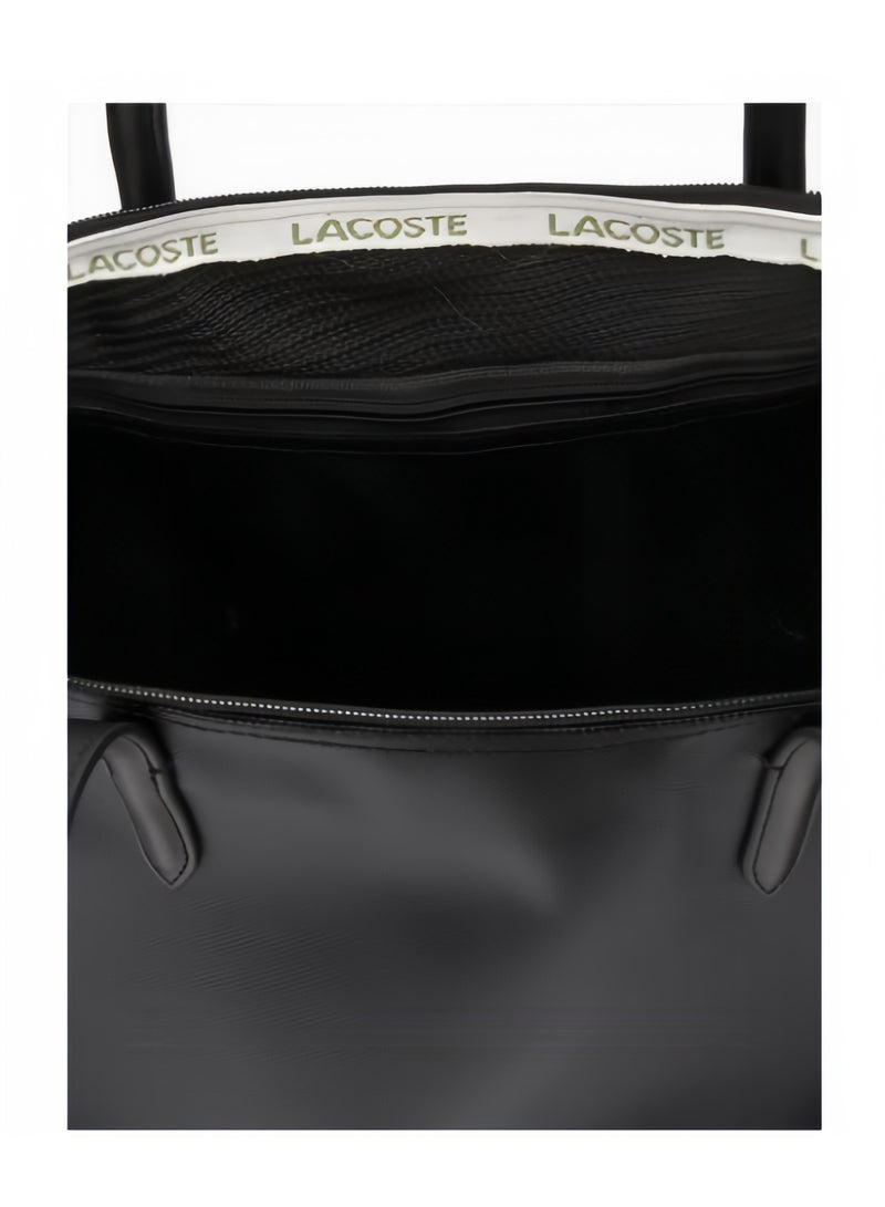 لاكوست حقيبة ليد للنساء من لاكوست L12.12 كونسبت فاشن متعددة الاستخدامات بسعة كبيرة بحجم كبير حقيبة يد وحقيبة كتف كبيرة باللون الأسود 35 سم * 30 سم * 14 سم - Image 4