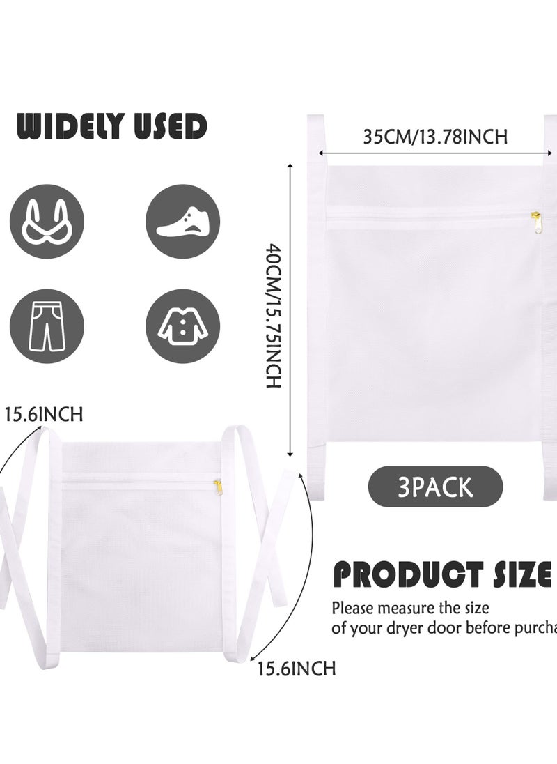 SYOSI - Sneaker Wash & Dry Net Bag for Dryer, 15.7x13.8 Inch Large HoneyComber Mesh Bags with Zipper and Strap for Shoes, Clothing, Laundry Reused Bag Tool (Large) 3 Pcs, Sneaker Wash & Dry Net Bag for Dryer - Image 1