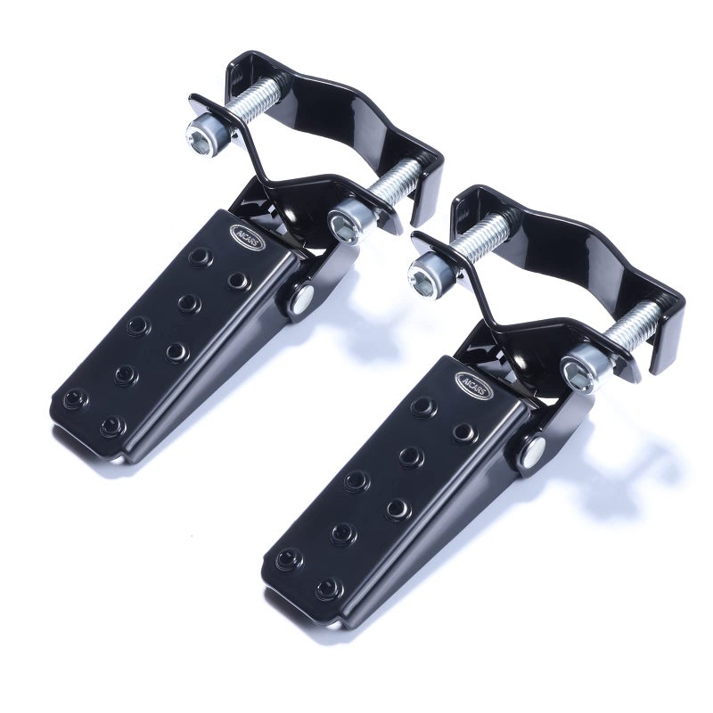 AICARS Universal Motorcycle Foot Pegs Bike Footpegs Folding Pedal Fit for Mini Bike ATV UTV Go KartsFashion Black