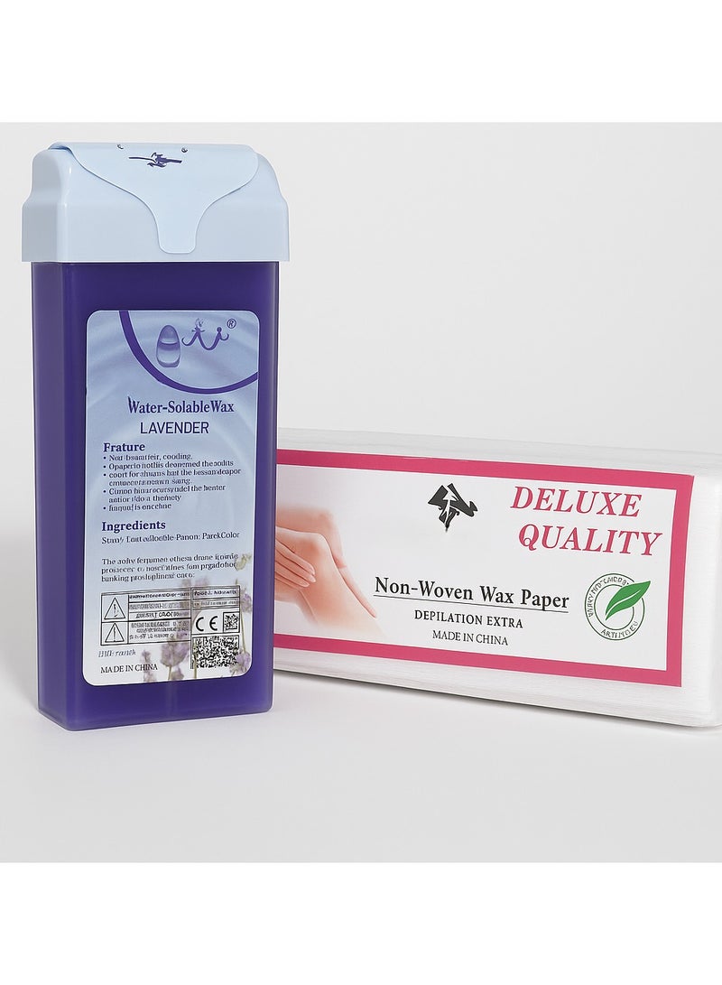 Roll-on Wax Refill Cartridge + Non‑Woven Wax Paper 50 pcs Combo – Strong, Lint‑Free Strips with Warm Wax Refill for Professional Hair Removal - Image 5