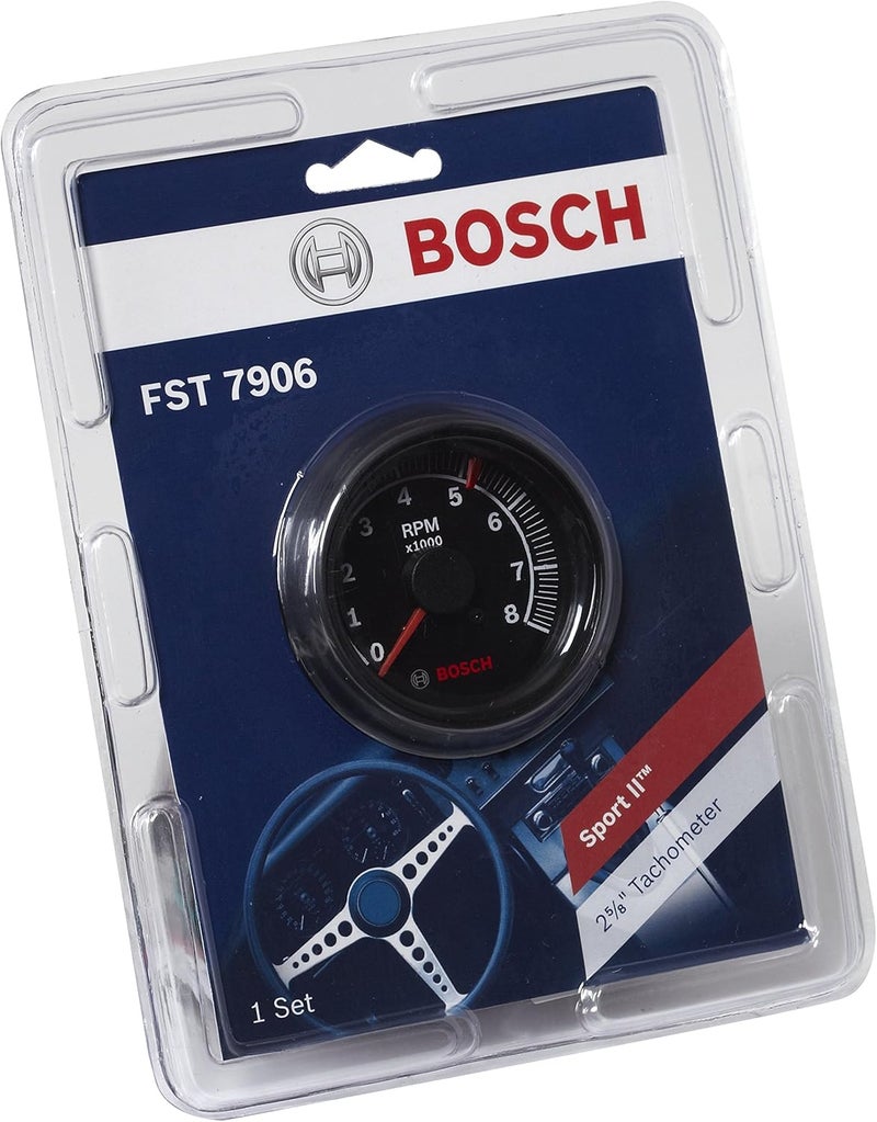 Bosch SP0F000025 Sport II 2-5/8" Tachometer with Black Dial Face and Bezel - Image 3