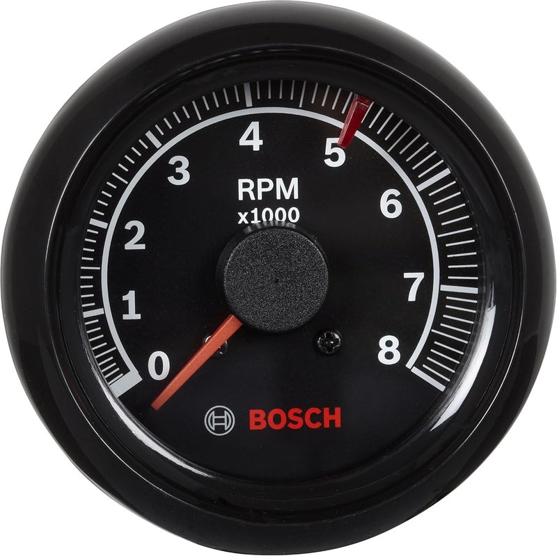 Bosch SP0F000025 Sport II 2-5/8" Tachometer with Black Dial Face and Bezel - Image 1