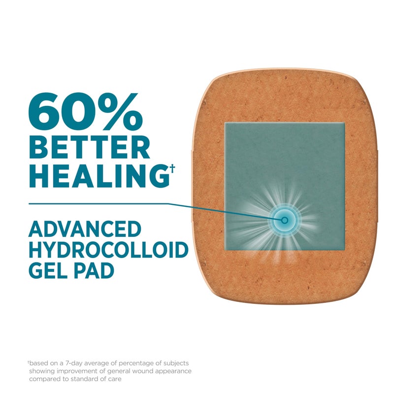 BAND-AID Brand Pro Heal Adhesive First Aid Bandages with Hydrocolloid Gel Pads, Extra Large Clinically Tested Waterproof Bandages for Better Healing of Minor Wounds, 5 ct - Image 2