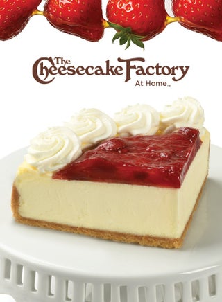 Frozen Strawberry-Topped Original Cheesecake Wedge (Quarter Piece)