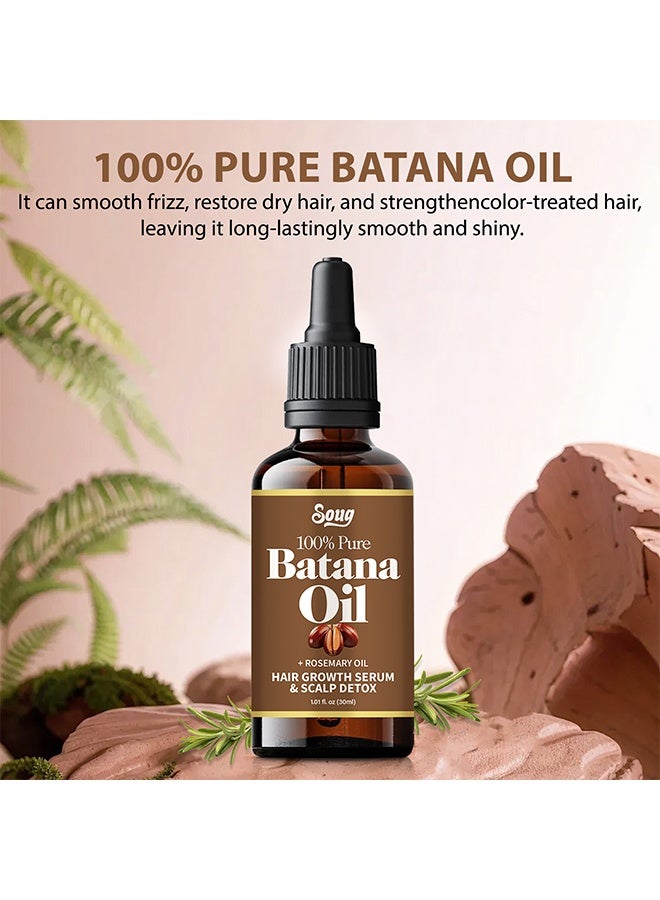 SOUG Batana Oil+Rosemary Oil Hair Growth Serum - Nourish Scalp & Detox for Strong & Healthy Hair 100% Organic Batana Oil from Honduras with Rosemary - Reduce Hair Loss & Detox Your Scalp 30ml - Image 4