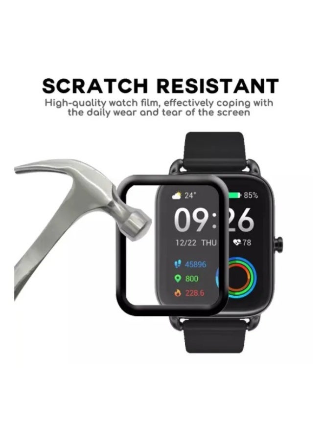 واقي شاشة لساعة شاومي إيميلاب W01، فيلم حماية ثلاثي الأبعاد منحني بحواف ناعمة [مضاد للخدش] [خالٍ من الفقاعات] [مقاوم للكسر للغاية] [حساس للغاية] (ليس زجاجًا) - Image 4