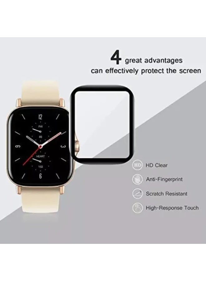 واقي شاشة لساعة شاومي إيميلاب W01، فيلم حماية ثلاثي الأبعاد منحني بحواف ناعمة [مضاد للخدش] [خالٍ من الفقاعات] [مقاوم للكسر للغاية] [حساس للغاية] (ليس زجاجًا) - Image 2