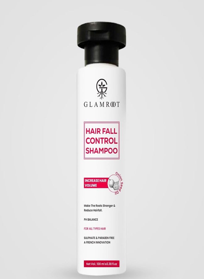 Glamroot Hair Fall Control Shampoo with Onion Extract - Increase Volume, Strengthen Roots, pH Balanced Formula - 100ml - Image 1
