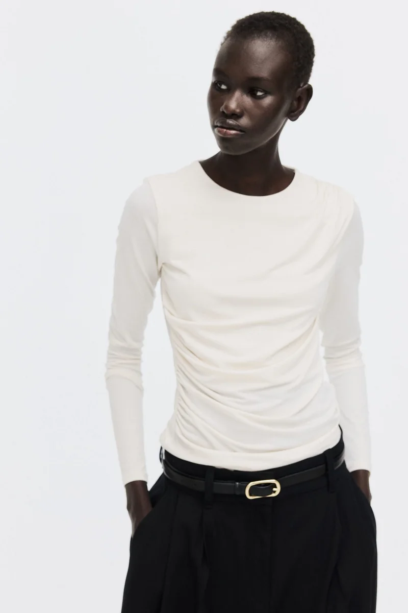 H&M Draped jersey top