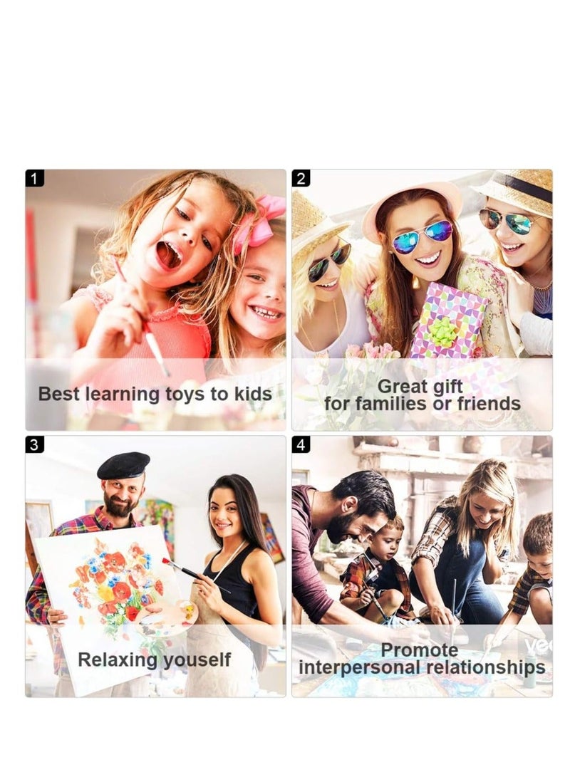 كابتن تيك Painting by Numbers for Adults, DIY Adults Paint by Numbers Girls, Sunflowers Paint by Numbers Kits with Brushes and Acrylic Pigment Paint by Numbers for Home Decoration Without Frame - Image 4