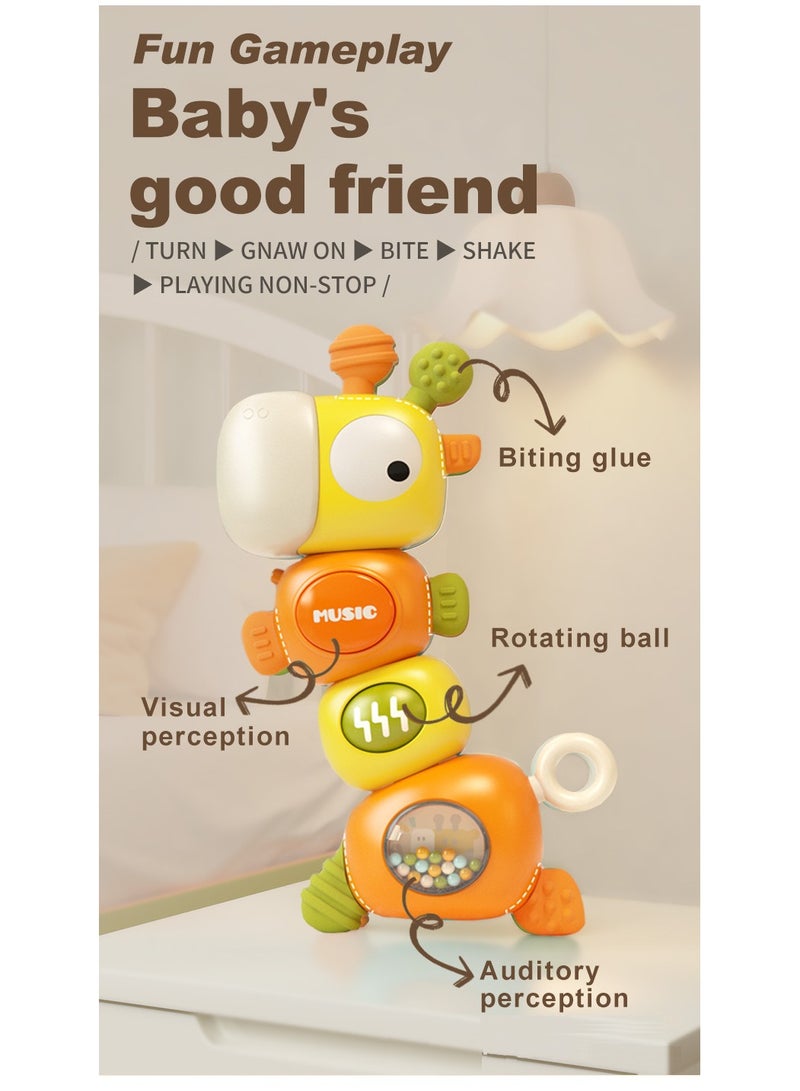 Baby Music Ringing Bell,Rattle Toy, Baby Teething Toy for Infants 3+ Months, Toddlers Sensory Toys, Baby Gifts (Orange)  - Image 5