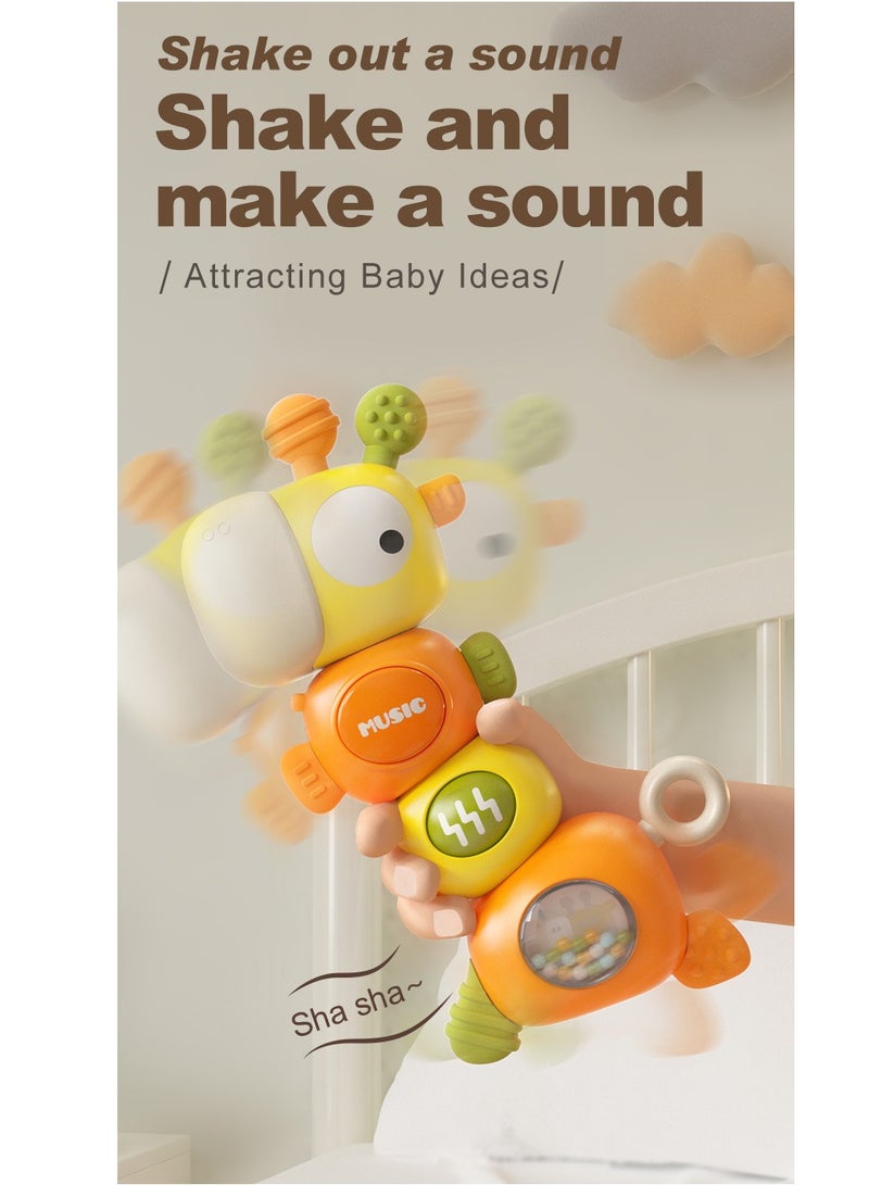 Baby Music Ringing Bell,Rattle Toy, Baby Teething Toy for Infants 3+ Months, Toddlers Sensory Toys, Baby Gifts (Orange)  - Image 4