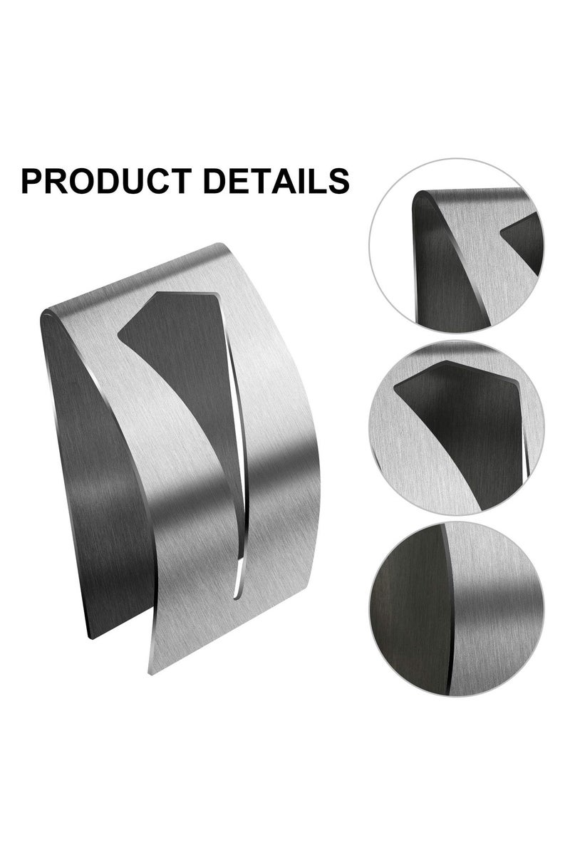 Self Adhesive Towel Holders Stainless Steel Tea Towel Hook Rack Towel Cloth Holders No Drilling Hand Towel Hooks for Kitchen Bathroom Wall and Door 4 Pcs - Image 3