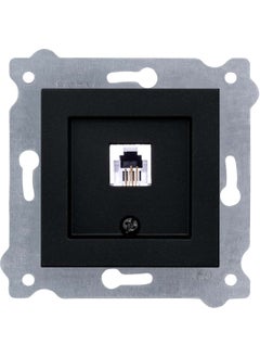 Rewel Exen Karell Metallic Black Numeric Phone Socket (Without Frame) 290-001403-250 321079 