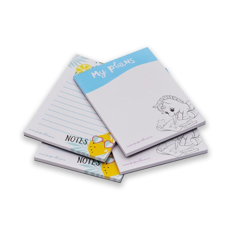 COI Small Writing Pads Notepads, To Do List Planner Journal Organizer Office Stationery Items Gifts For School Kids, Set Of 4, 100 Pages - Image 4
