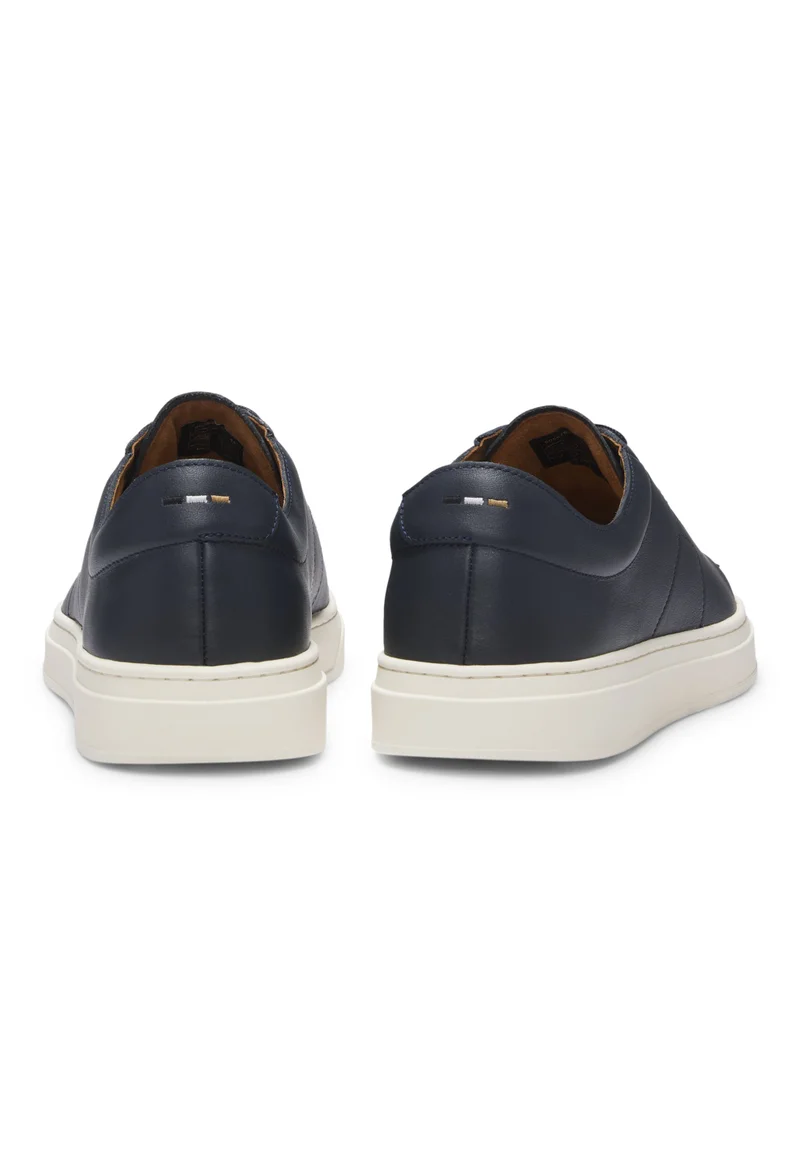 BOSS Low-top trainers in leather with embossed logo