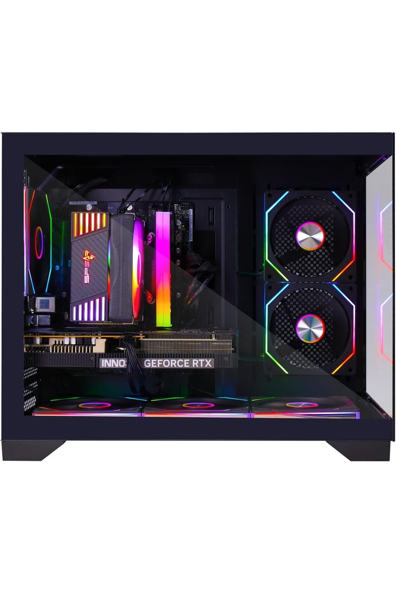 ألعاب – Intel i5-14400F، RTX 5060 8GB، 16GB DDR5، 1TB NVMe SSD، 600W PSU، علبة ATX مع 6 مراوح ARGB وجهاز تحكم عن بعد، Windows 11 Pro - Image 2