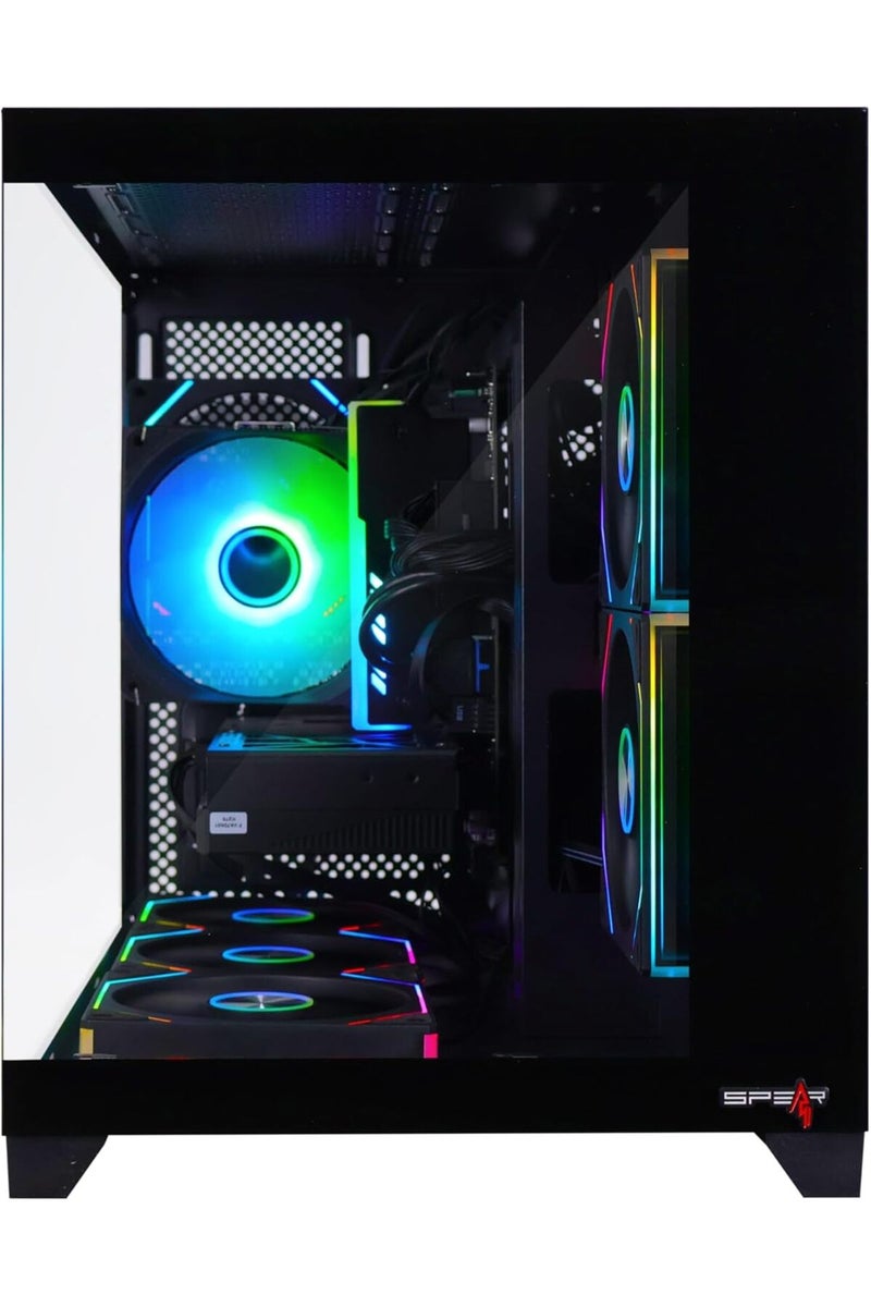 ألعاب – Intel i5-14400F، RTX 5060 8GB، 16GB DDR5، 1TB NVMe SSD، 600W PSU، علبة ATX مع 6 مراوح ARGB وجهاز تحكم عن بعد، Windows 11 Pro - Image 3