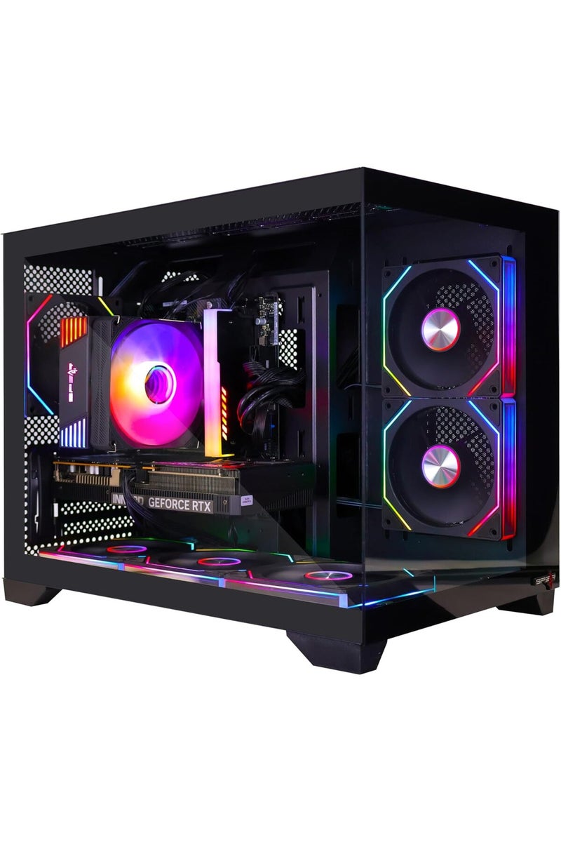 ألعاب – Intel i5-14400F، RTX 5060 8GB، 16GB DDR5، 1TB NVMe SSD، 600W PSU، علبة ATX مع 6 مراوح ARGB وجهاز تحكم عن بعد، Windows 11 Pro - Image 1