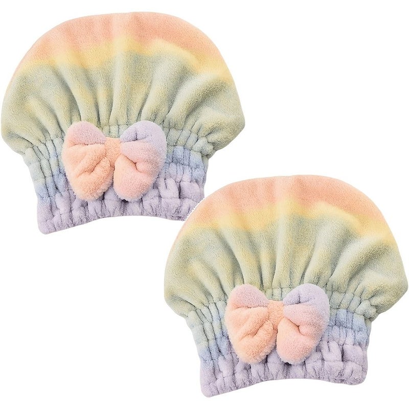 Blue Microfiber Hair Towels Super Absorbent Quick Dry For Home Salon Travel - Image 1