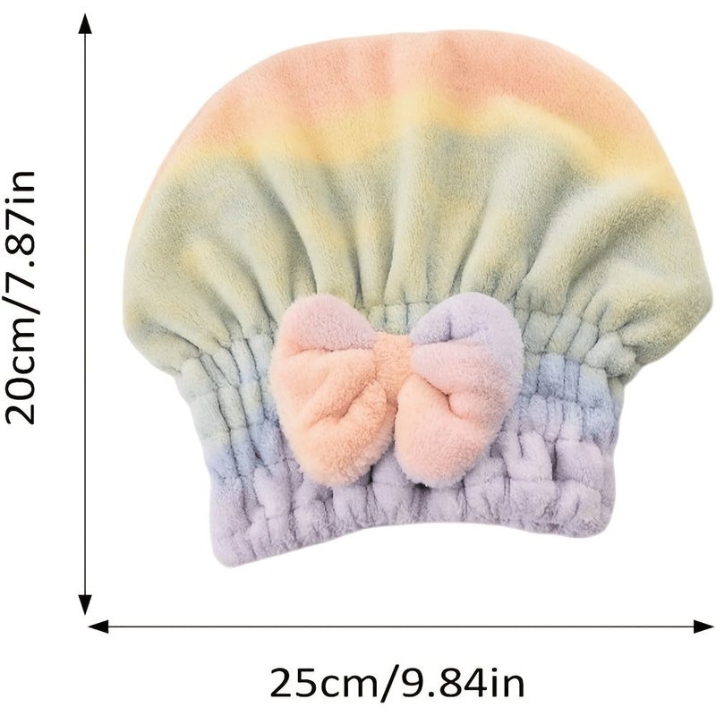 Blue Microfiber Hair Towels Super Absorbent Quick Dry For Home Salon Travel - Image 2