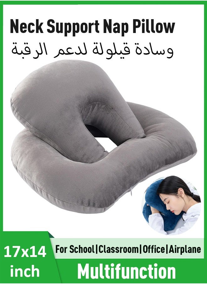 Generic - Office Comfortable Pillow Breathable Neck Support Nap Pillow,School Classroom Office Airplane Soft Afternoon Desk Multifunction Memory Foam Nap Pillow For Sleeping, Desk Chair Neck Back Support Multifunction Memory Foam Nap Pillow - Image 1