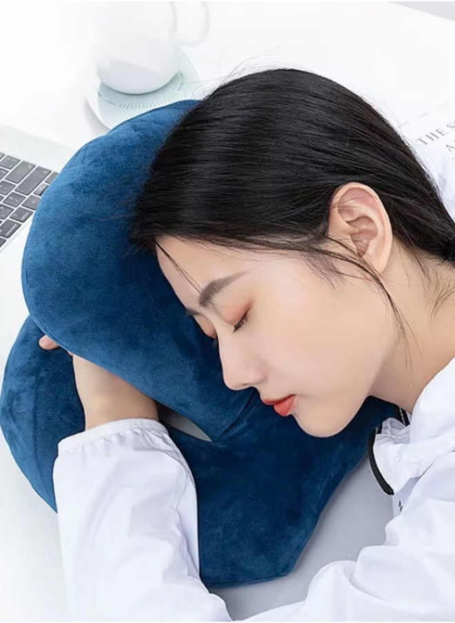 Generic - Office Comfortable Pillow Breathable Neck Support Nap Pillow,School Classroom Office Airplane Soft Afternoon Desk Multifunction Memory Foam Nap Pillow For Sleeping, Desk Chair Neck Back Support Multifunction Memory Foam Nap Pillow - Image 1