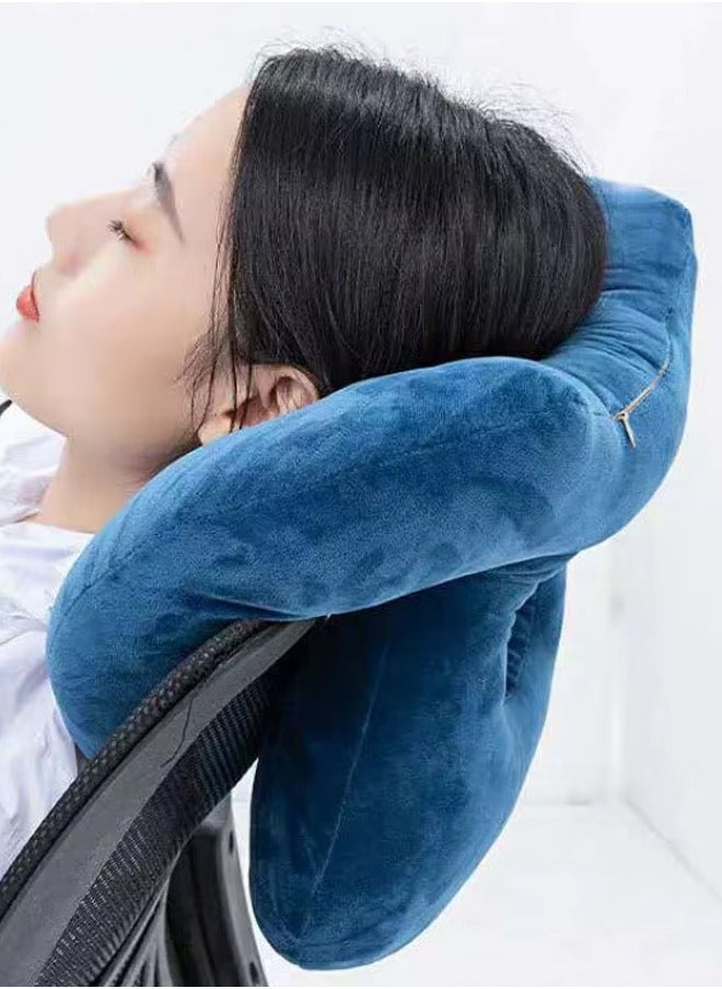 Generic - Office Comfortable Pillow Breathable Neck Support Nap Pillow,School Classroom Office Airplane Soft Afternoon Desk Multifunction Memory Foam Nap Pillow For Sleeping, Desk Chair Neck Back Support Multifunction Memory Foam Nap Pillow - Image 1