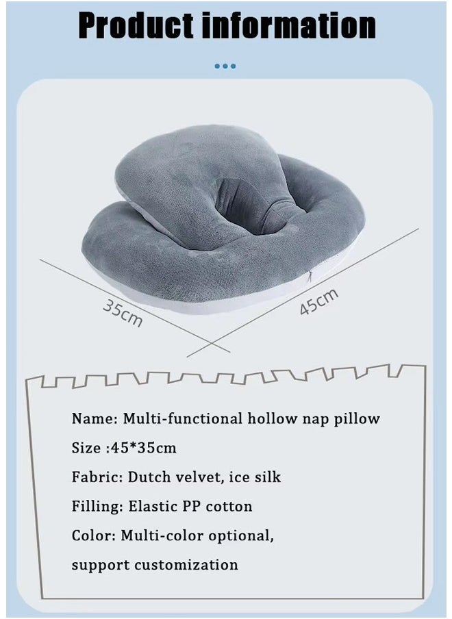 Generic - Office Comfortable Pillow Breathable Neck Support Nap Pillow,School Classroom Office Airplane Soft Afternoon Desk Multifunction Memory Foam Nap Pillow For Sleeping, Desk Chair Neck Back Support Multifunction Memory Foam Nap Pillow - Image 1