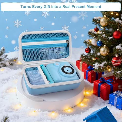 Grapsa Case Compatible with ESOXOFFORE for Dylanto for Anchioo for WEEFUN for GKTZ for Amzelas for Mafiti Instant Print Camera for Kids, Film Camera Storage Holder Organizer Bag (Box Only)- Blue - Image 3