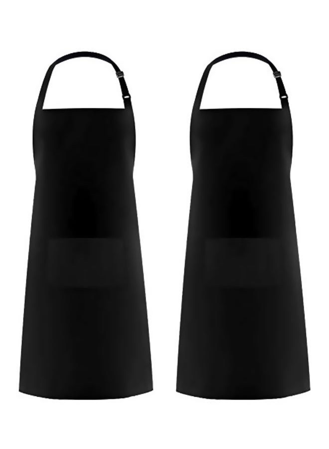 2-Piece Kitchen Apron Black - Image 1