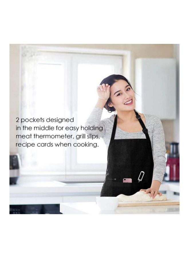 2-Piece Kitchen Apron Black - Image 4