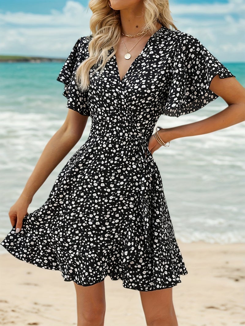Fortune-Attracting Directional Ruffle Hem Maxi Dress for Women - Image 5
