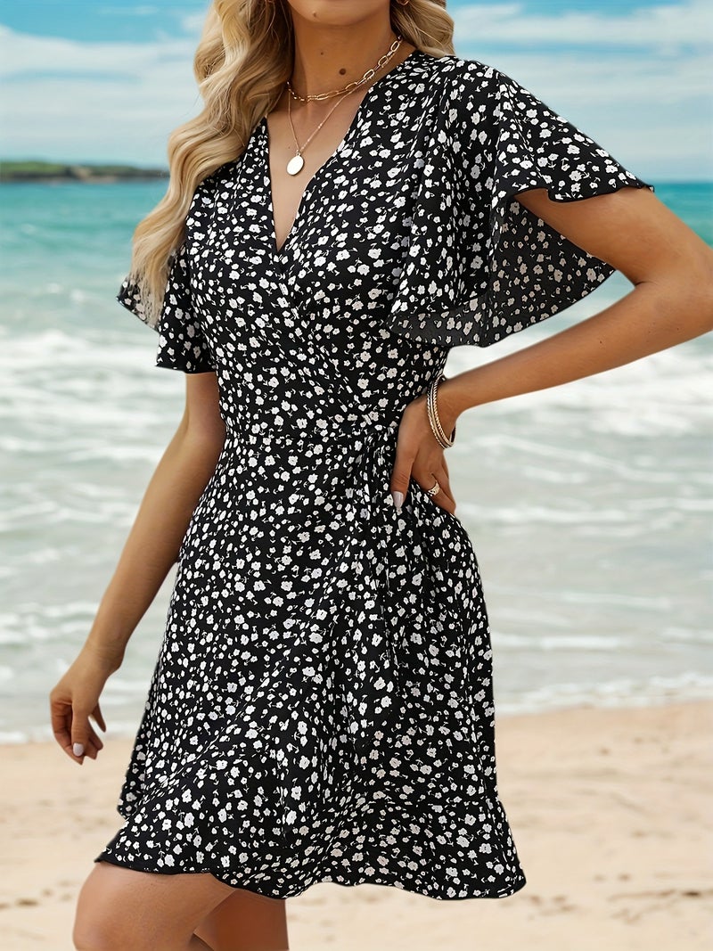 Fortune-Attracting Directional Ruffle Hem Maxi Dress for Women - Image 3