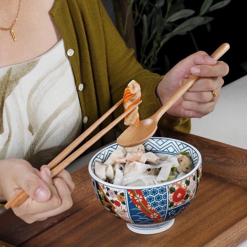 Creative Wooden Chopsticks Spoon Two-Piece Set Student Office Student Korean-Style Spoon Chopsticks Portable Outdoor Tableware Chopsticks Set - Image 2