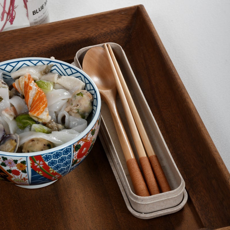 Creative Wooden Chopsticks Spoon Two-Piece Set Student Office Student Korean-Style Spoon Chopsticks Portable Outdoor Tableware Chopsticks Set - Image 5