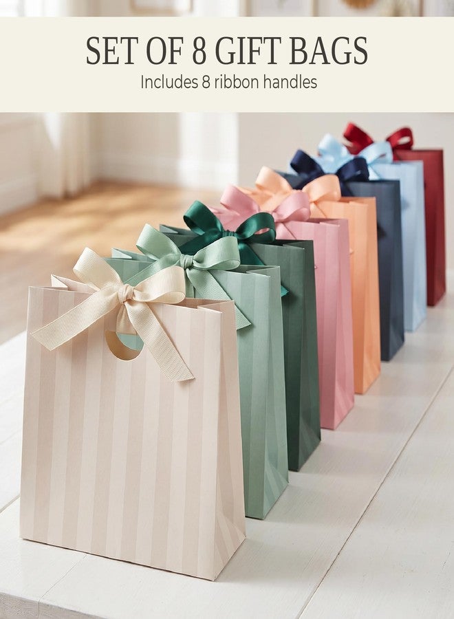 ZICOTO Charming Reusable Gift Bags with Handles in 8 Beautiful Muted Colors - Image 4