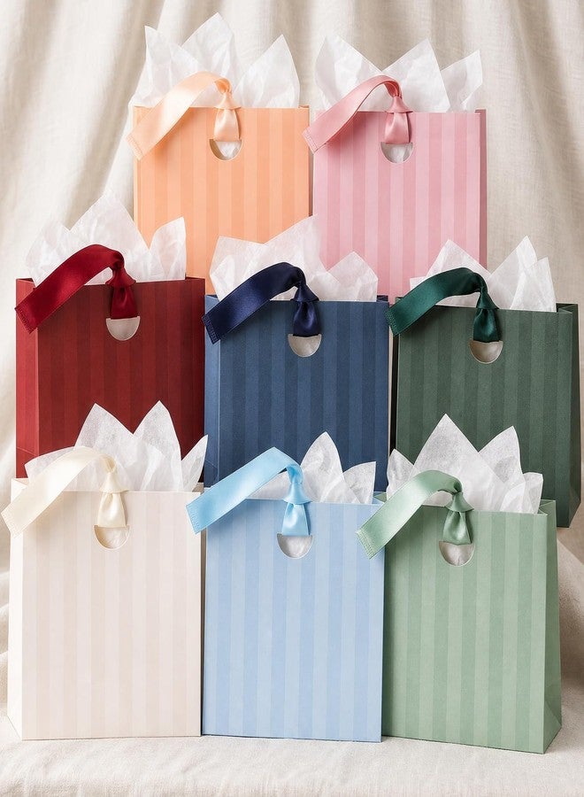 ZICOTO Charming Reusable Gift Bags with Handles in 8 Beautiful Muted Colors - Image 1