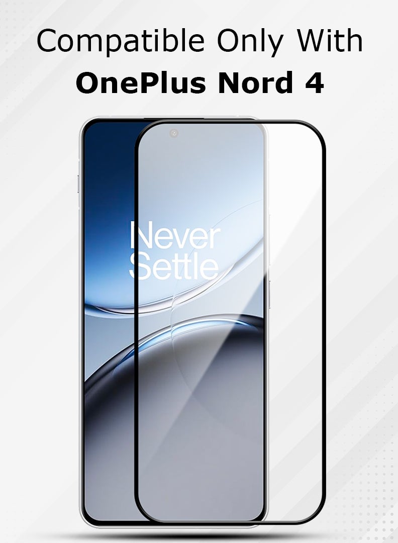 ملبوس حماية شاشة لجهاز OnePlus Nord بحجم 6.74 بوصة، زجاج مقسى بصلابة 9H، تركيب سهل خالٍ من الفقاعات، تغطية كاملة، مقاوم للخدوش وحساس للمس - Image 2