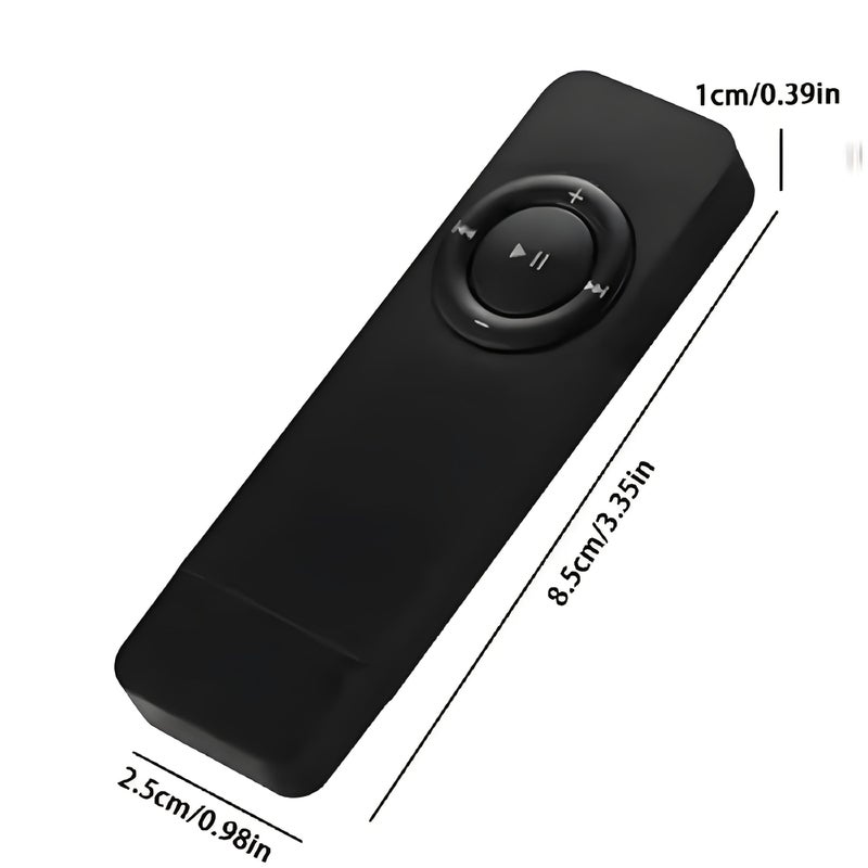 مشغل MP3 على شكل فلاشة USB، مشغل موسيقى صوتي محمول مع حزام رقبة وسماعة 3.5 مم، مشغل موسيقى WMA قابل لإعادة الشحن، باللون الأزرق - Image 2