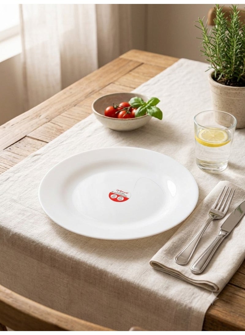 Diva Pearl Opal Glass Dinner Plate 27cm | Smooth Elegant Rim | Microwave & Dishwasher Safe - Image 2